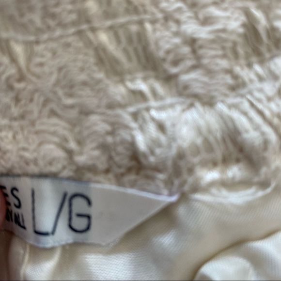 Boho lace with silk liner shorts cream size L VGUC - Picture 4 of 6